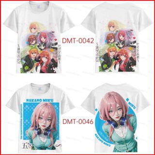 Ere1 เสื้อยืดแขนสั้น พิมพ์ลายกราฟฟิค The Quintessential Quintuplets Nakano Miku 3D พลัสไซซ์