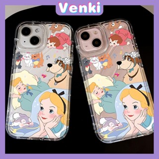 Venki - เข้ากันได้สำหรับ เคสไอโฟน เคสไอโฟน11 เคส iphone 11 กรณีระลอกน้ำ CLEAR Case TPU กันกระแทกนุ่มโปร่งใสผมสีเหลืองเจ้าหญิงสุนัขเข้ากันได้กับ iPhone 14 PRO MAX 13 PRO MAX 12 XS XR 7 8 PLUS