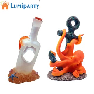 Lumiparty ปลาหมึกเรซิ่นประดิษฐ์ สําหรับตกแต่งตู้ปลา