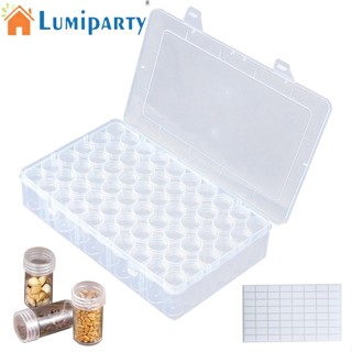 Lumiparty กล่องเก็บเมล็ดพันธุ์ดอกไม้ ผัก แบบใส พร้อมสติกเกอร์ฉลาก 60 ช่อง