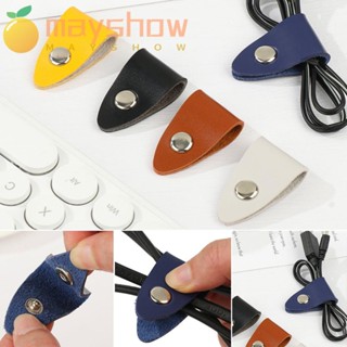 Mayshow ที่ม้วนเก็บสายเคเบิล USB ทั่วไป คลิปสายเคเบิลข้อมูล สายรัดสายไฟ พันสายไฟ จัดระเบียบสายหนัง