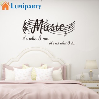 Lumiparty สติกเกอร์พีวีซี ลายโน้ตดนตรี คําพูดพูด สําหรับตกแต่งผนังห้องนั่งเล่น ห้องนอน โซฟา พื้นหลังทีวี