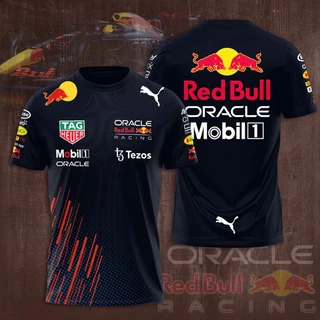 เสื้อยืด พิมพ์ลาย Oracle Red Bull Motogp Racing Mobil 1 Tag Heuer 3D แฟชั่นฤดูร้อน สําหรับผู้ชาย ผู้หญิง