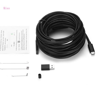 Kiss กล้องตรวจสอบงู 5 5 มม. Type-C Borescope 0 3MP กันน้ํา 6 LED