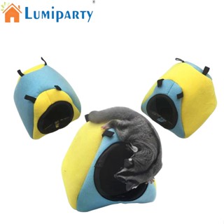 Lumiparty รังนกแก้ว ผ้าฝ้าย สีตัดกัน อบอุ่น สําหรับสัตว์เลี้ยง หนูแฮมสเตอร์ กระต่าย หนูตะเภา กระรอก