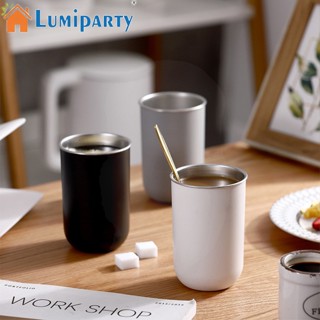 Lumiparty แก้วกาแฟ สเตนเลส สไตล์เรโทร เรียบง่าย สําหรับครัวเรือน ออฟฟิศ