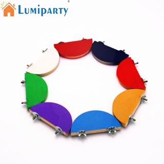 Lumiparty กรงนกครึ่งวงกลม หลากสี 15 ซม. อุปกรณ์เสริม สําหรับหนูแฮมสเตอร์ กระรอก