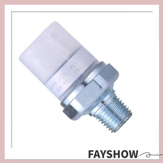 Fay สวิตช์แรงดันอากาศ 90-120 PSI 24V 12V ตัวผู้ NPT 1/4 นิ้ว สีเงิน DIY