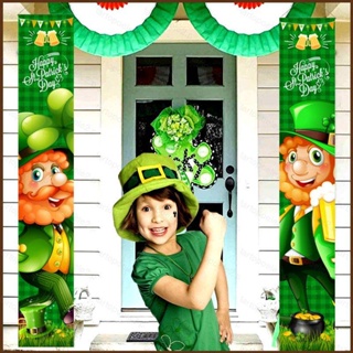 Kira St Patricks Day ผ้าม่าน ลายธงชาติไอริช สําหรับแขวนตกแต่งประตูบ้าน