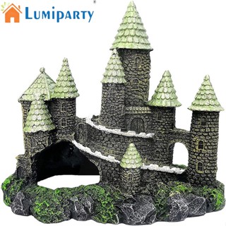 Lumiparty ปราสาทจําลอง กุ้งเรซิ่น อุปกรณ์เสริม สําหรับตกแต่งตู้ปลา