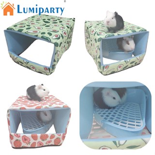 Lumiparty บ้านที่นอน ผ้าฝ้าย ขนาดเล็ก สําหรับสัตว์เลี้ยง กระต่าย เม่น หนูตะเภา