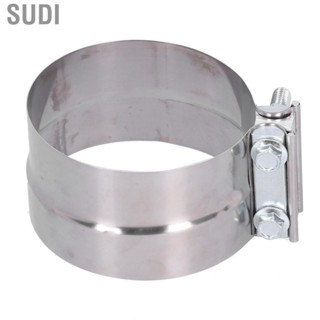 Sudi 5in Stainless Steel Exhaust  Coupler Band Clamp Lap Joint Connector for Muffler Downpipe Header Manifold