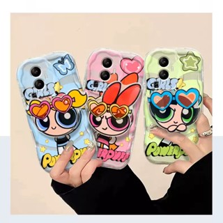 เคสโทรศัพท์มือถือแบบนิ่ม ลาย The Powerpuff Girls พร้อมขาตั้งพับได้ สําหรับ Samsung Galaxy A02 A02S M02 M02S A03 CORE A04 A04E A10 M10 A11 M11