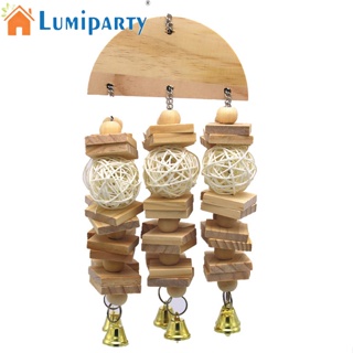 Lumiparty บันไดไม้ พร้อมกระดิ่ง ขนาดใหญ่ ขนาดกลาง ของเล่นเคี้ยว สําหรับสัตว์เลี้ยง