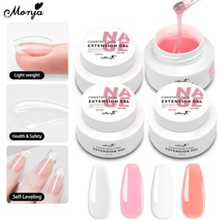 Monja เจลต่อเล็บเจล UV อะคริลิค 30 มล. สีขาว สีชมพู สีนู้ด 4 สี สําหรับต่อเล็บ DIY