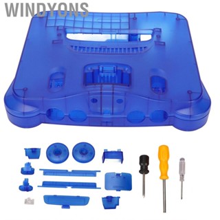 Windyons Retro Video Game Console Translucent Blue Replacement  For N64