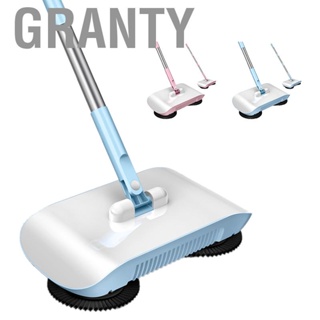 Granty 2 in 1 Vacuum Broom High Efficiency Powerful Manual Cleaner Hand Push Sweeper Mop Cleaning Machine