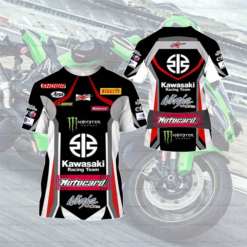 ขายดี เสื้อยืดลําลอง แขนสั้น คอกลม พิมพ์ลาย Kawasaki 3D แฟชั่นฤดูร้อน สําหรับผู้ชาย 2023 ราคา ถูกที่สุด ดีลบีเคเค แกลเลอรีภาพที่ 2