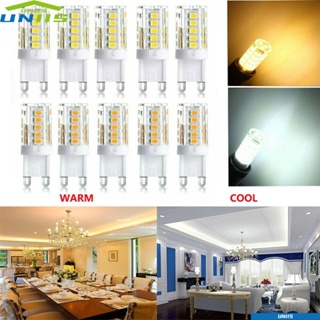 Uniis หลอดไฟเซรามิค G9 LED สีขาวอบอุ่น ทนทาน 10 ชิ้น