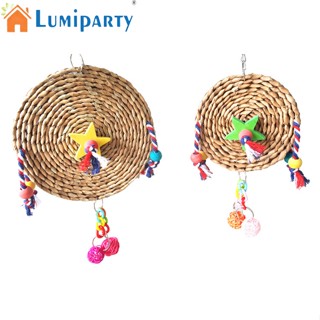 Lumiparty ของเล่นนกแก้ว แบบเชือกถัก พร้อมบล็อกไม้ สําหรับตกแต่งกรงนก (สุ่มสี)