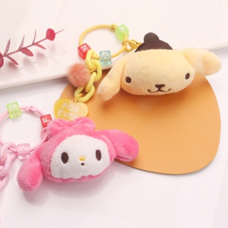 พวงกุญแจ จี้ตุ๊กตา Hello Kitty Mymelody Cinnamoroll Sanrio ขนาด 7 ซม. สําหรับห้อยกระเป๋าเป้สะพายหลัง