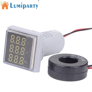 Lumiparty St17vah 3 In 1 เครื่องวัดแรงดันไฟฟ้าดิจิทัล Led 60-500v 0-100a ทรงสี่เหลี่ยม