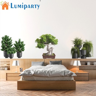 Lumiparty สติกเกอร์ติดผนัง ลายกระถางต้นไม้ สําหรับตกแต่งห้องนั่งเล่น ห้องนอน ระเบียง ทางเดิน 3 ชิ้น