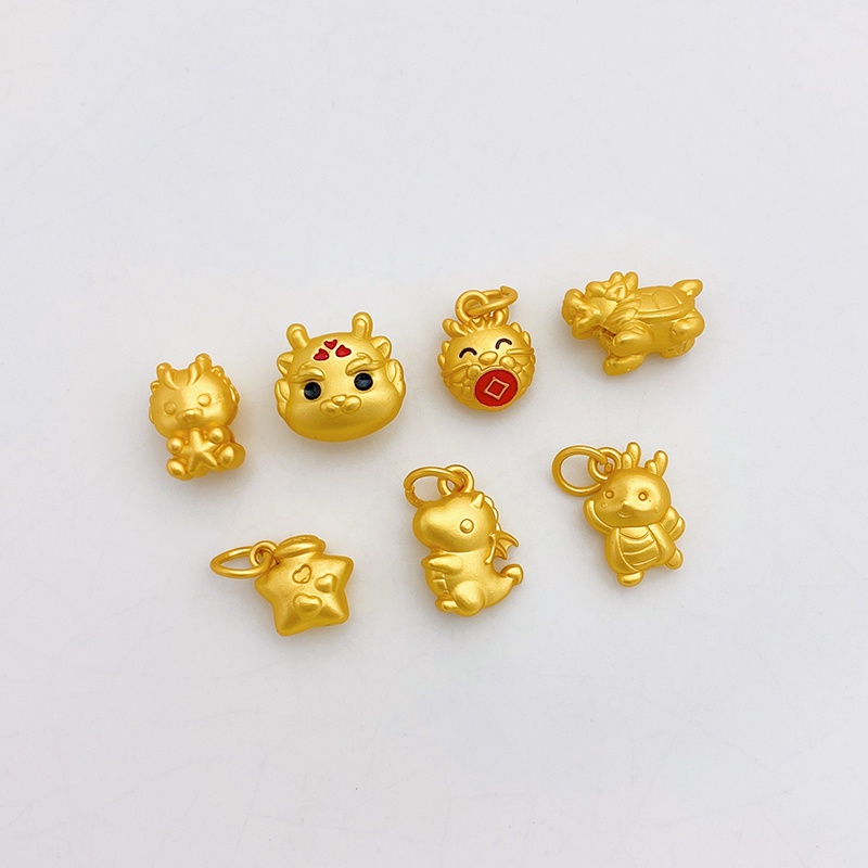 จี้ diy Spacer ลูกปัดลูกปัดโบราณวิธีสีทอง Retention น่ารักมังกรเด็ก Wishing Star Handmade diy สร้อยข้อมือลูกปัดสร้อยคอเครื่องประดับวัสดุ