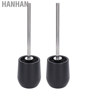 Hanhan 2Pcs Toilet Brush And Holder Lockable Threads Compact Cleaner Set