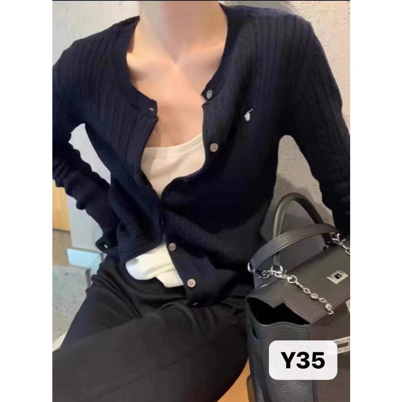 Xiao เสื้อกันหนาว เสื้อแจ็กเก็ต คาร์ดิแกน ผ้าถัก ปักลายม้าโพนี่ แบบนิ่ม เข้ารูป แฟชั่นฤดูใบไม้ร่วง สําหรับผู้หญิง YIVD ราคา ถูกที่สุด ดีลบีเคเค แกลเลอรีภาพที่ 5