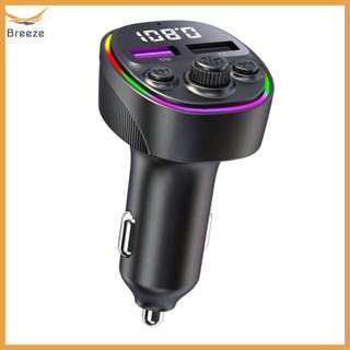 Breeze เครื่องส่งสัญญาณวิทยุ FM 66W ชาร์จเร็ว สําหรับรถยนต์ รถบรรทุก 12v-24v