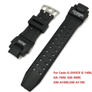 สายนาฬิกาข้อมือซิลิโคน PU กันน้ํา แบบเปลี่ยน สําหรับ Casio G-Shock GA-1000 1100 GW-4000 A1100 G-1400