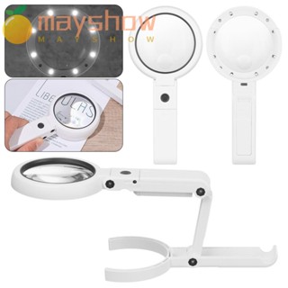 Mayshow แว่นขยาย ทําเครื่องประดับ ซ่อมเส้นไฟ LED และขาตั้ง พร้อมไฟ