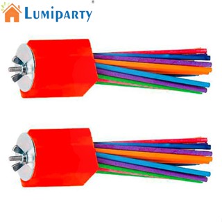 Lumiparty ของเล่นไม้ บล็อกให้อาหาร หลากสี สําหรับนกแก้ว