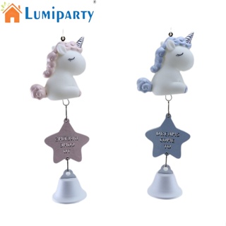 Lumiparty โมบายกระดิ่งลม รูปยูนิคอร์น สร้างสรรค์ สําหรับตกแต่งบ้าน สวน