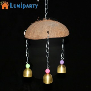 Lumiparty นกแก้ว กะลามะพร้าวธรรมชาติ พร้อมกระดิ่ง สําหรับสัตว์เลี้ยง