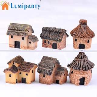 Lumiparty บ้านกระท่อมเรซิ่น ขนาดเล็ก สร้างสรรค์ สําหรับตกแต่งสวน