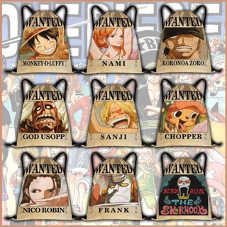 กระเป๋าเป้สะพายหลัง กระเป๋านักเรียน พิมพ์ลาย One Piece แบบผูกเชือก จุของได้เยอะ สําหรับผู้หญิง และผู้ชาย 23 ชิ้น