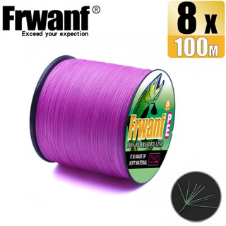 Frwanf สายเอ็นตกปลาถัก PE X8 สีชมพู 100 ม. 8 เส้น 6-300 ปอนด์