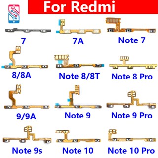 ปุ่มเปิดปิดเสียงกล้อง สายเคเบิ้ลอ่อน สําหรับ Xiaomi Redmi 7 7A 8 8A 9 9A Note 7 8 8T 9 10 Pro 9s MI 10T Lite 10