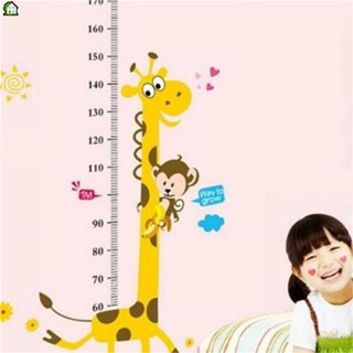 สติกเกอร์ความสูง ลายการ์ตูนยีราฟ สําหรับตกแต่งห้องนอนเด็ก (x1k)