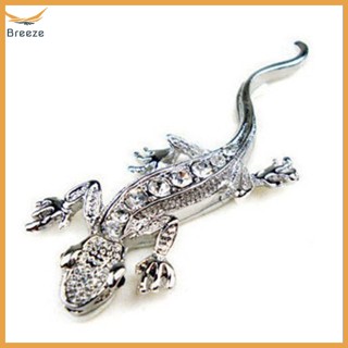 Breeze สติกเกอร์โลหะ ลาย Gekko Japonicus 3D สําหรับติดตกแต่งรถยนต์