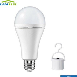 Uniis หลอดไฟฉุกเฉิน LED แบบชาร์จไฟได้ ใช้แบตเตอรี่