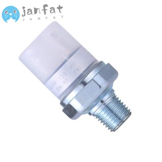 Janfat สวิตช์แรงดันอากาศ 90-120 PSI 1/4 นิ้ว NPT ตัวผู้ 100000 สวิตช์แรงดัน 24V 12V ใช้ซ้ําได้ สีเงิน สําหรับรถไฟ