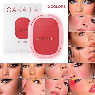 Cakaila บลัชออนเนื้อแมตต์ 12 สี สีแดง