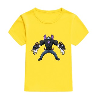 Yuha Mecha Titan เสื้อยืดแขนสั้น ทรงหลวม ระบายอากาศได้ดี สําหรับเด็กผู้ชาย และเด็กผู้หญิง