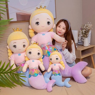 Cartoon Mermaid Doll Plush Toys Doll Doll Ragdoll Childrens Day Birthday Gift Girl qInP