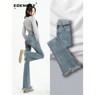 EOENKKY กางเกงขายาว กางเกงยีสน์ผู้หญิง ทรงหลวม ๆ ตรง Retro Hip Hop Pants 2023 NEW Style A97L2Y1 34Z230823