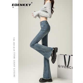 EOENKKY  กางเกงขายาว กางเกงยีสน์ผู้หญิง ทรงหลวม ๆ ตรง Retro Hip Hop Pants 2023 NEW Style  ทันสมัย ins พิเศษ รุ่นใหม่ A23M07Y 36Z230909