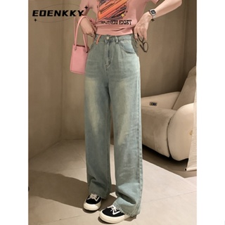 EOENKKY  กางเกงขายาว กางเกงยีสน์ผู้หญิง ทรงหลวม ๆ ตรง Retro Hip Hop Pants 2023 NEW Style  Stylish ทันสมัย สไตล์เกาหลี ทันสมัย A97L05V 36Z230909